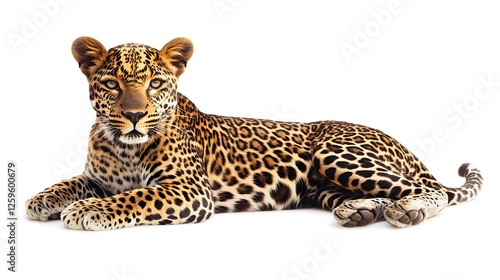 Leopard isolated over white background