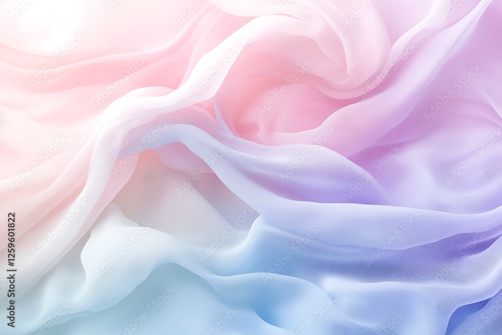 Fototapeta premium Digital artwork fluid abstract background with soft pastel hues in a serene view