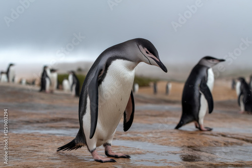 Desert-adapted penguin colony surviving on fog-harvested water photo