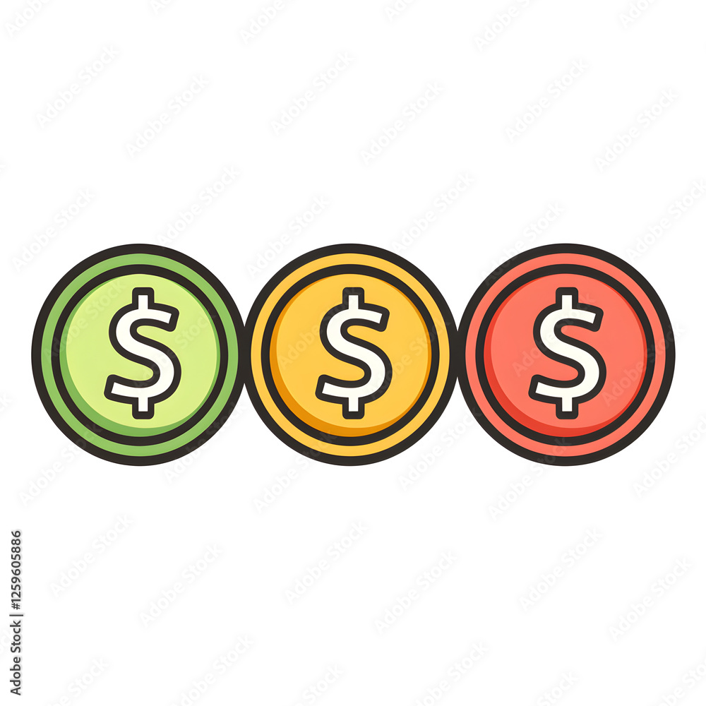 Dollar sign vector icon illustration for business and finance Dollar sign vector icon illustration for business and finance