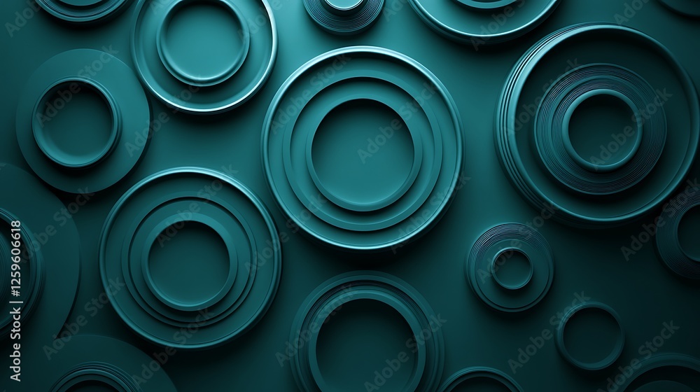 Teal circles abstract background Teal circles abstract background