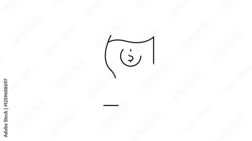 Outline Flag Icon with Dollar Sign in Circle Animation | Financial Success, Investment Goals, Business Achievement, Economic Growth, and Wealth Management Concept Outline Flag Icon with Dollar Sign in Circle Animation | Financial Success, Investment Goals, Business Achievement, Economic Growth, and Wealth Management Concept