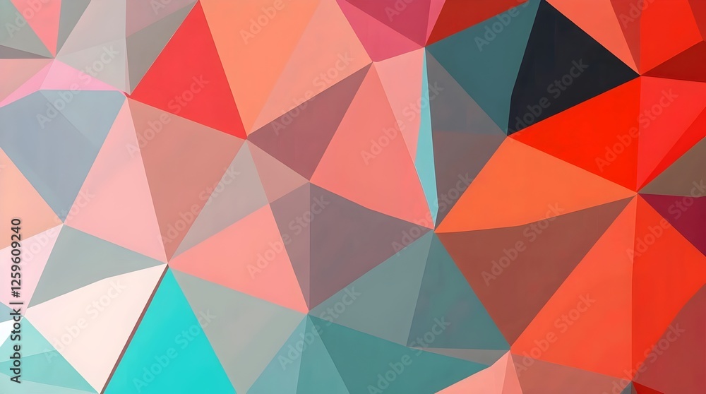 Vibrant Geometric Abstract Art with Multicolored Triangles, Modern Digital Background | Printable Design Vibrant Geometric Abstract Art with Multicolored Triangles, Modern Digital Background | Printable Design