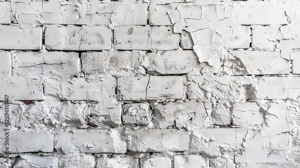 Abstract light gray stained stucco texture with old white brick wall background, horizontal surface patterns for room wallpaper or design projects Abstract light gray stained stucco texture with old white brick wall background, horizontal surface patterns for room wallpaper or design projects