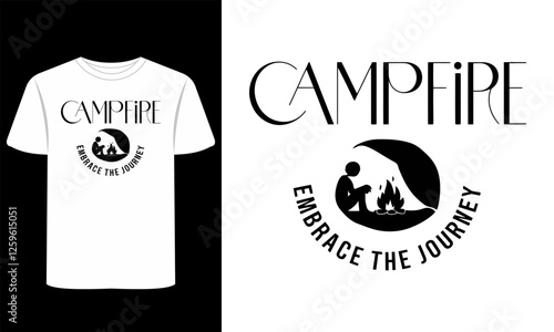 Campfire & Vintage Outdoor-Themed T-Shirt Designs