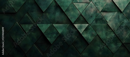 Wallpaper Mural Dark Green Triangular Tiles Background Torontodigital.ca