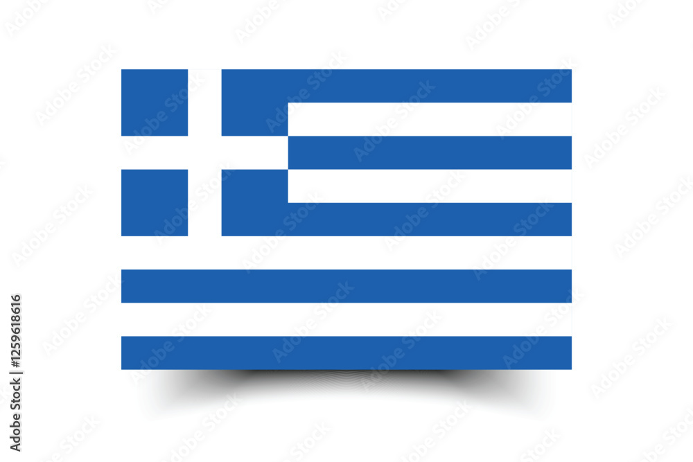 Obraz premium Flag of Greece. Greece flag official size and color standards digital vector illustration.