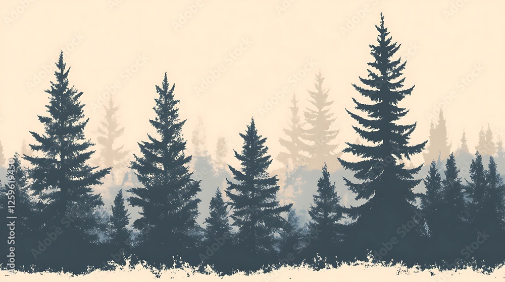 Obraz premium winter forest landscape