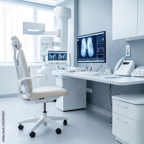 Modern Medical Examination Room with X-ray Equipment