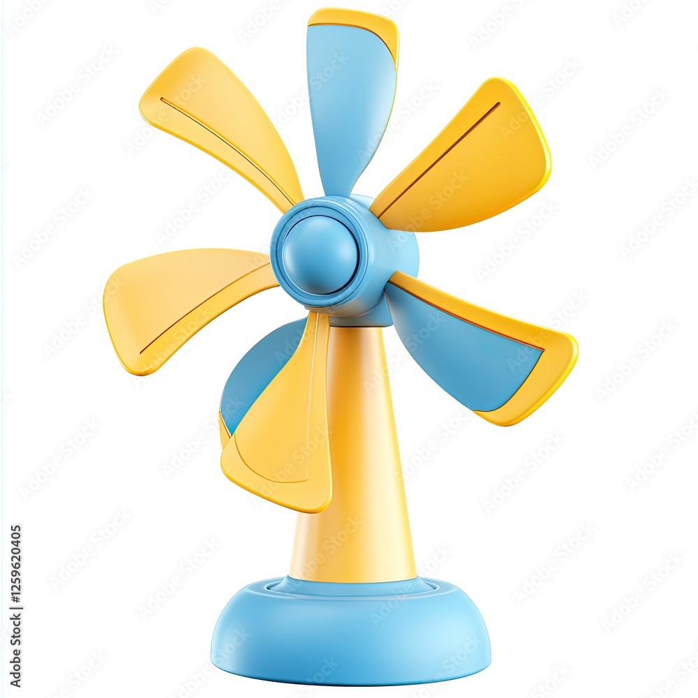 Cartoon fan, isolated, child friendly, isolated background Cartoon fan, isolated, child friendly, isolated background