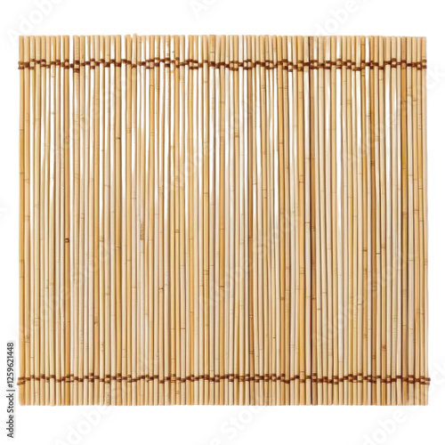 bamboo mat isolated on white background

