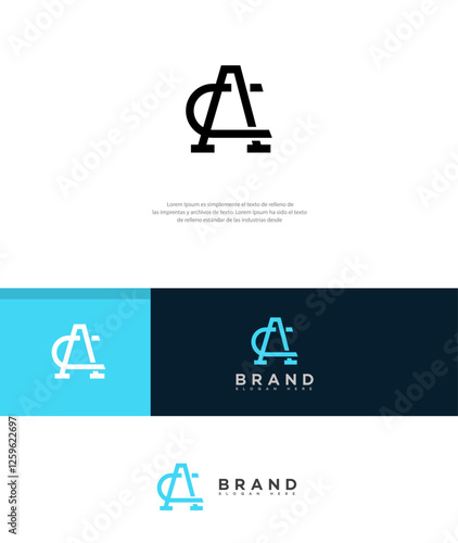 CA, AC Minimalist Monogram Logo Design for Brand Identity
