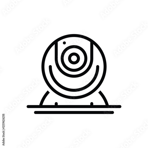 Black line icon for webcam