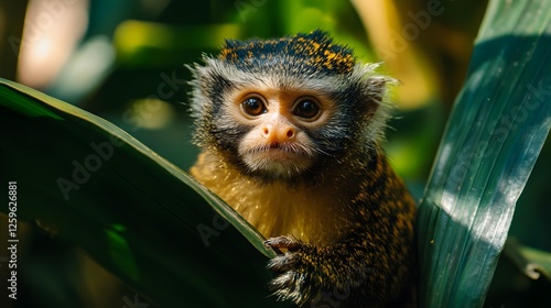 Marmoset against the background of nature