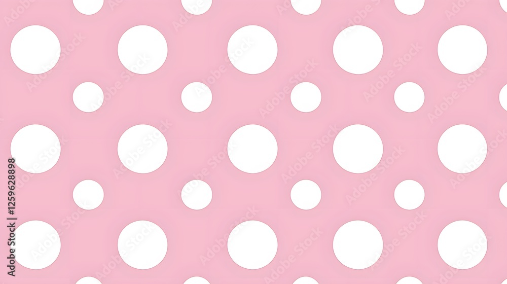 Pink Background with White Circles Pattern for Creative Designs Pink Background with White Circles Pattern for Creative Designs