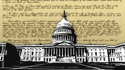 Washington DC constitution background loop