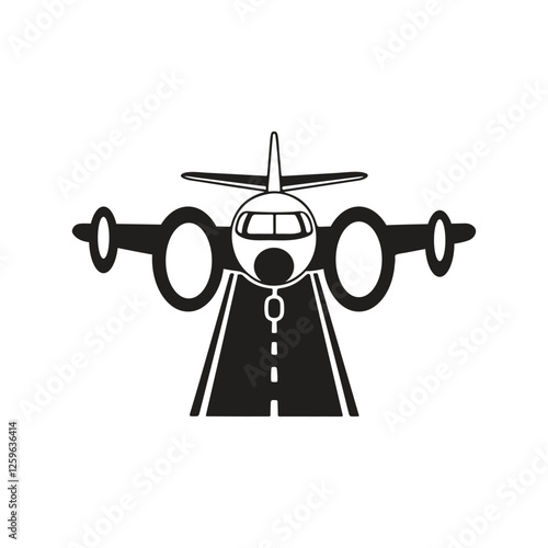 Plane icon. Flight transport symbol. Vector