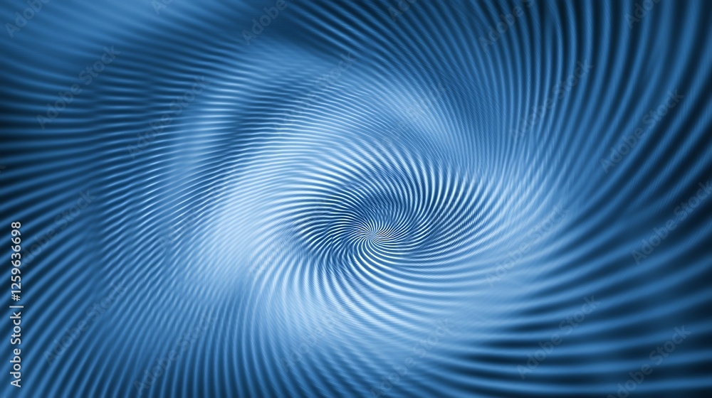 Blue spiral vortex, abstract background