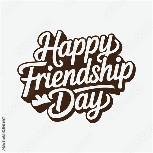 Friendship day typography greeting card creative idea with colorful background. Happy Friendship day vecto