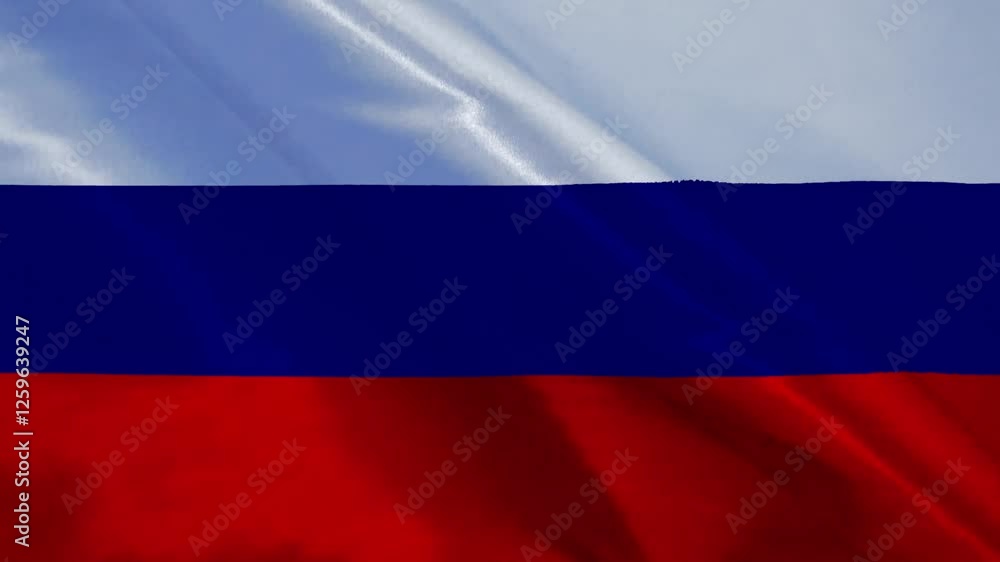 Russia National Waving Flag, Motion Animation of Russia National Flag Russia National Waving Flag, Motion Animation of Russia National Flag