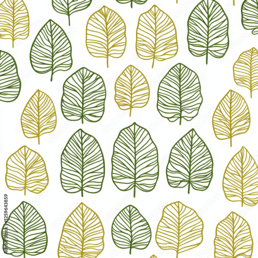 Fototapeta premium Vibrant tropical seamless pattern featuring hibiscus, bird of paradise flowers, and palm leaves on a yellow background. Perfect for wallpapers, textiles, and summer-themed designs.