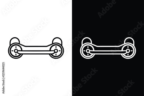 Hoverboard Vector Icon. Sleek Line Art Design