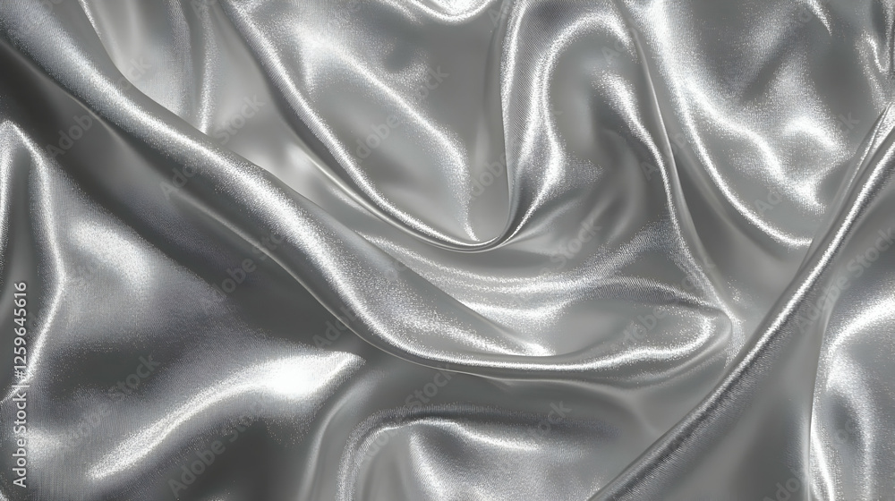 Fototapeta premium Silver silk fabric texture background