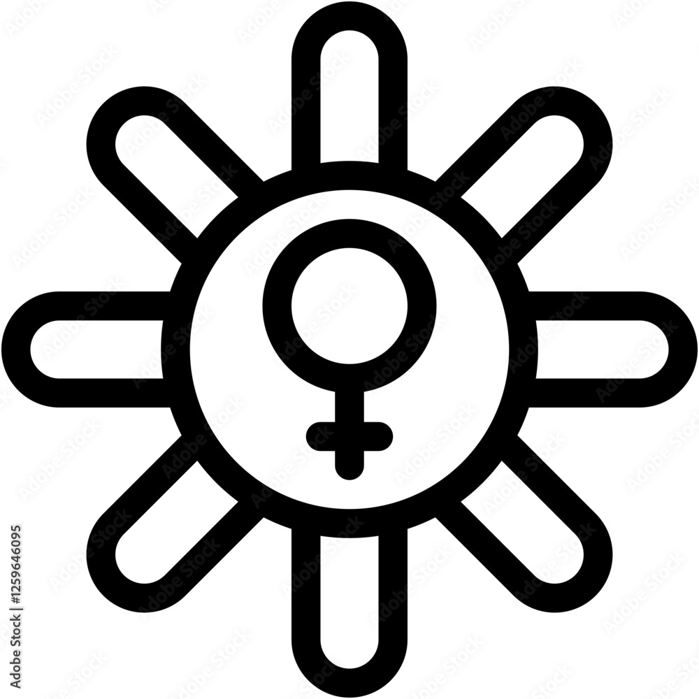 Female symbol, sign, stamp, woman, gender Icon Female symbol, sign, stamp, woman, gender Icon