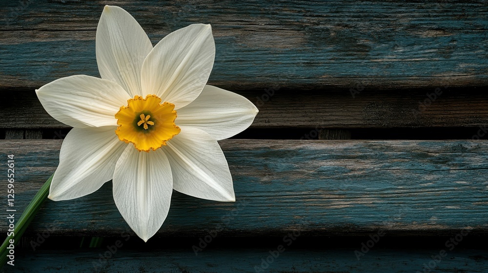 Obraz premium Spring Flower Still Life on Wooden Background