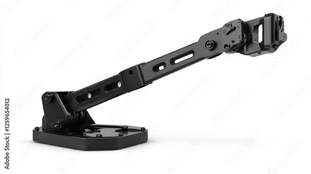 Black robotic arm isolated on white background Black robotic arm isolated on white background