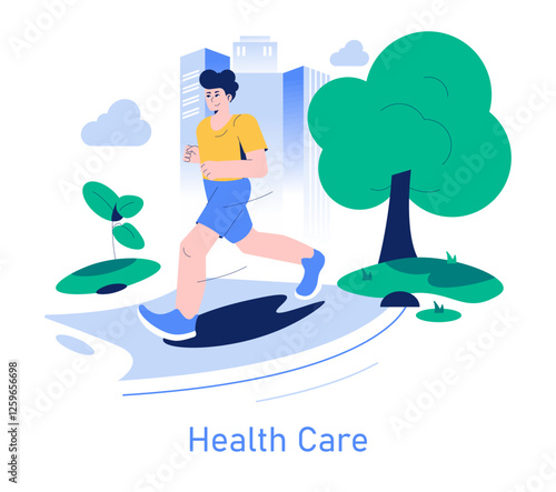 Care Day. Flat Vector Illustration