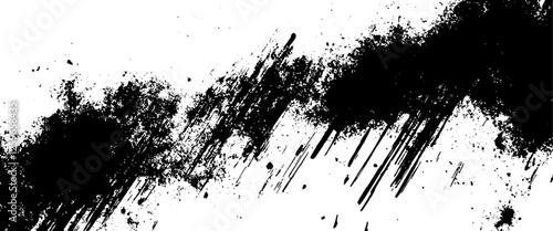 Vector brush grunge texture Rough Black Scratches splatter grunge distressed background.