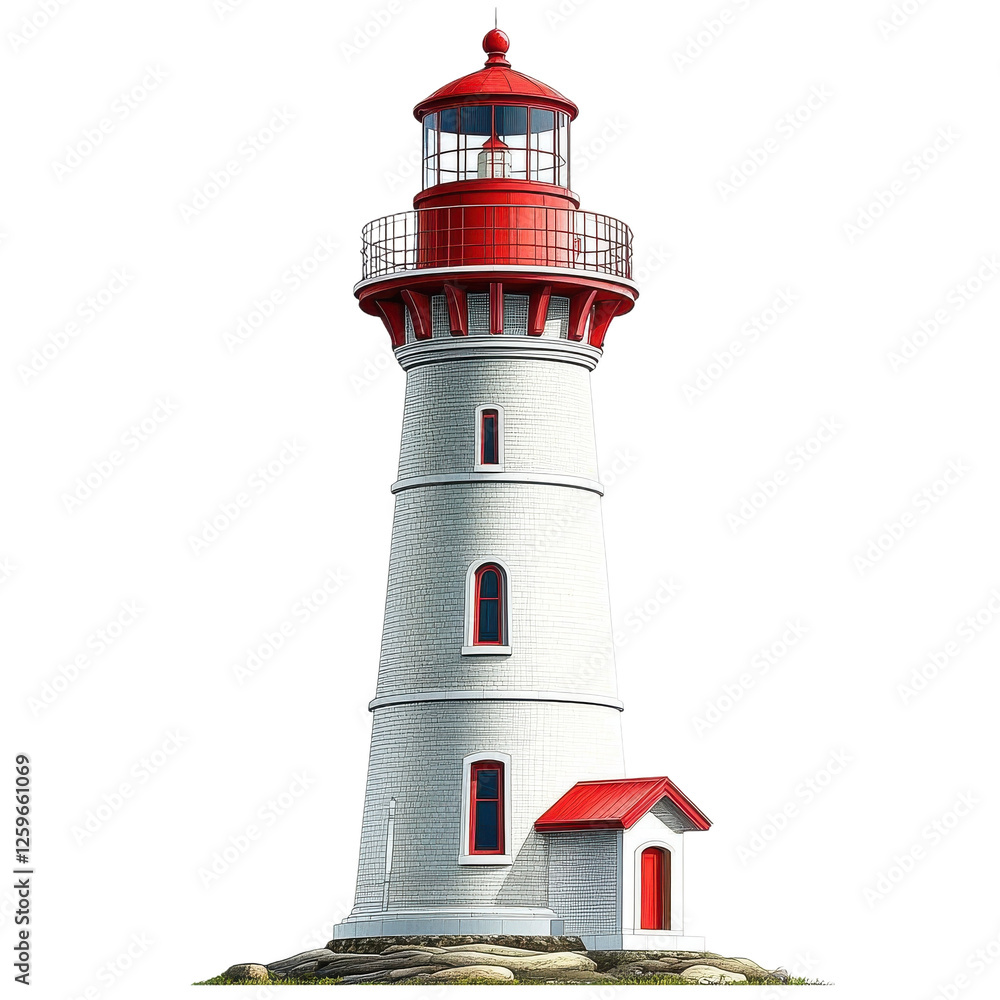 lighthouse on white background
lighthouse on white background