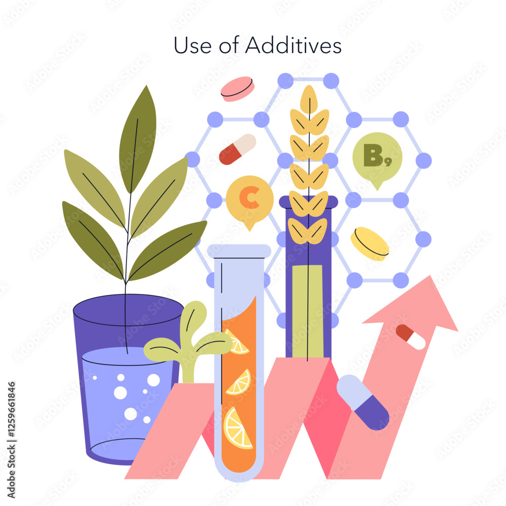 Fototapeta premium Biohacking. Flat Vector Illustration