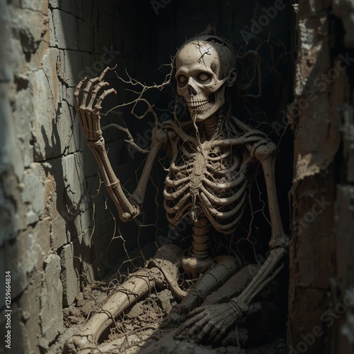 skeleton in the dark
