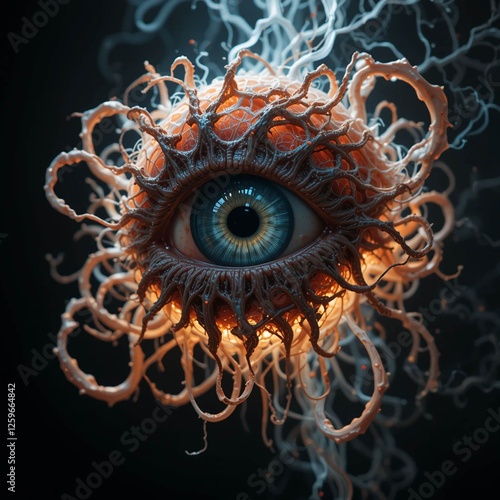 abstract fractal background with eye