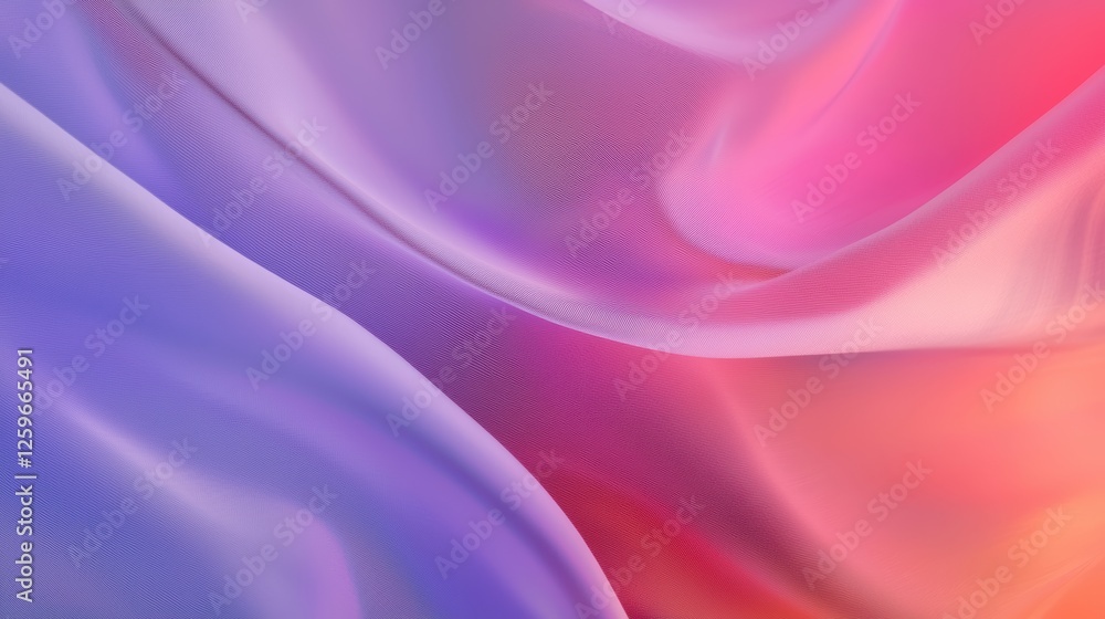 Obraz premium Colorful pride flag made of silky translucent fabric, gently waving with soft lighting, bright and vivid hues, modern and stylish composition, high detail