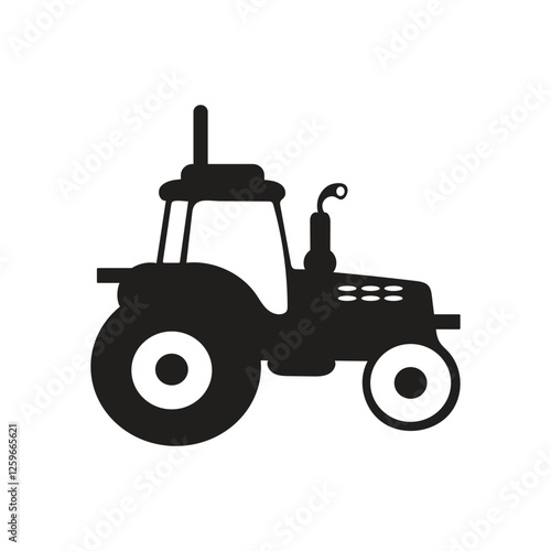 Farm Machinery Power Tractor Silhouette