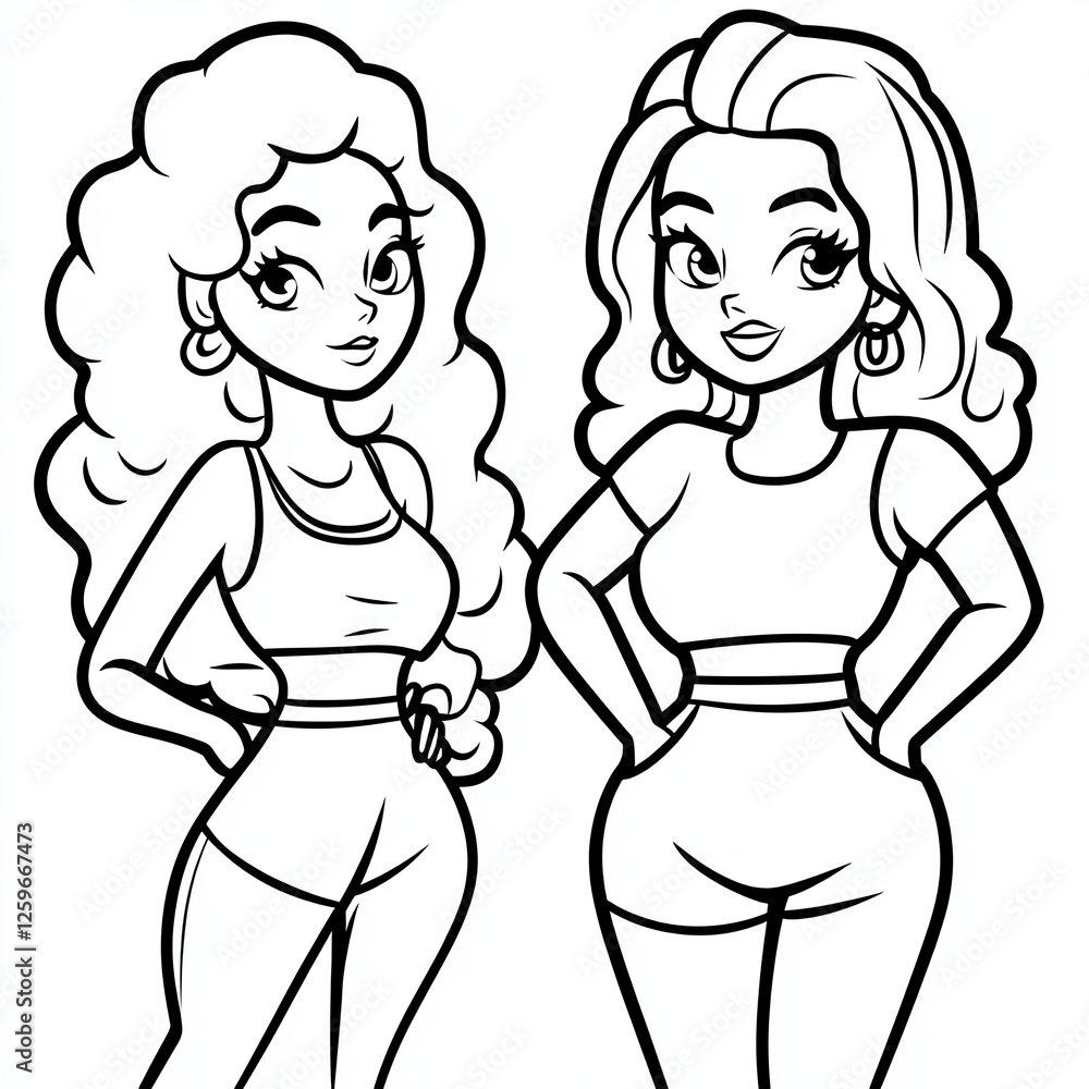 Feminist Coloring Book Page Illustration Empowering Women Design Feminist Coloring Book Page Illustration Empowering Women Design