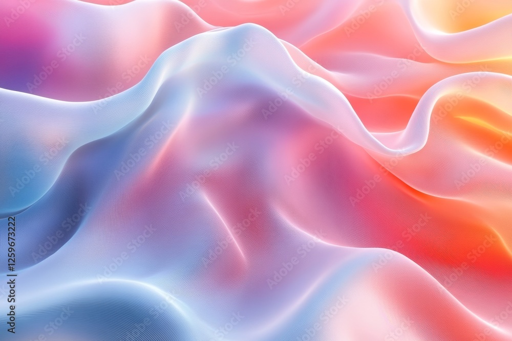 Obraz premium Abstract gradient waves background. Featuring flowing gradient waves and soft colors. Emphasizing smooth transitions and modernity. Ideal for creative and tech themes.