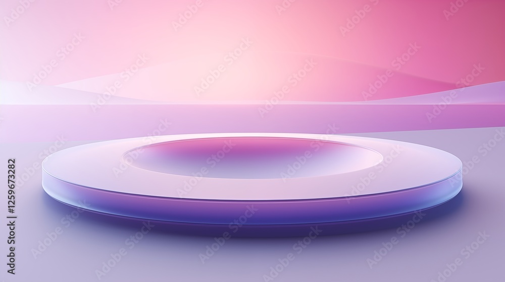 Obraz premium contemporary minimalist design with abstract elements, soft pastel gradient, empty space in the center,generative ai illustration