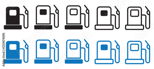 Fuel icon set, Gas station icon vector set, symbol sign.