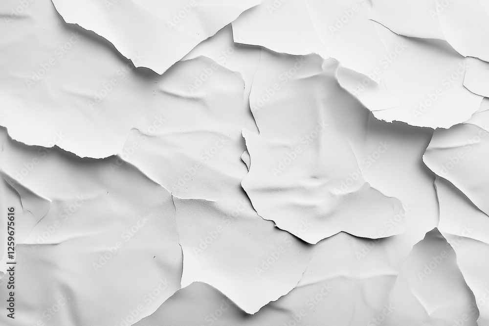 white crumpled paper,Paper Torn Edge Collage Background white crumpled paper,Paper Torn Edge Collage Background