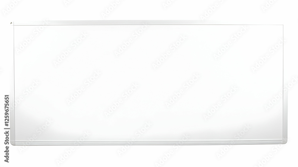 White rectangular whiteboard, isolated background. Perfect for presentations or messaging White rectangular whiteboard, isolated background. Perfect for presentations or messaging