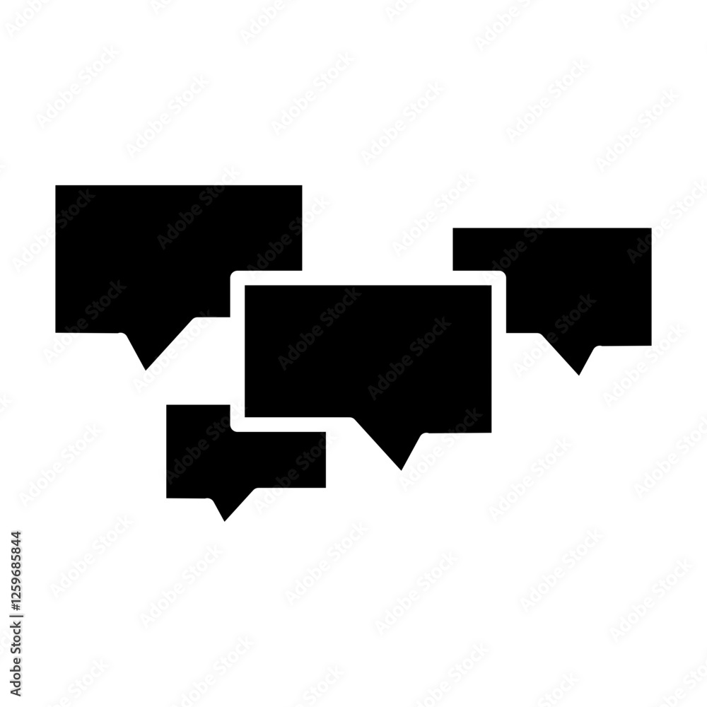 Simple Bubble Chat Glyph Icon – Solid Speech Bubble Symbol Simple Bubble Chat Glyph Icon – Solid Speech Bubble Symbol