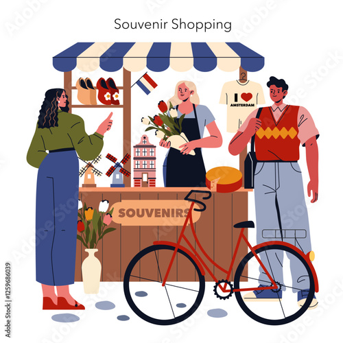 Eurotour. Flat Vector Illustration