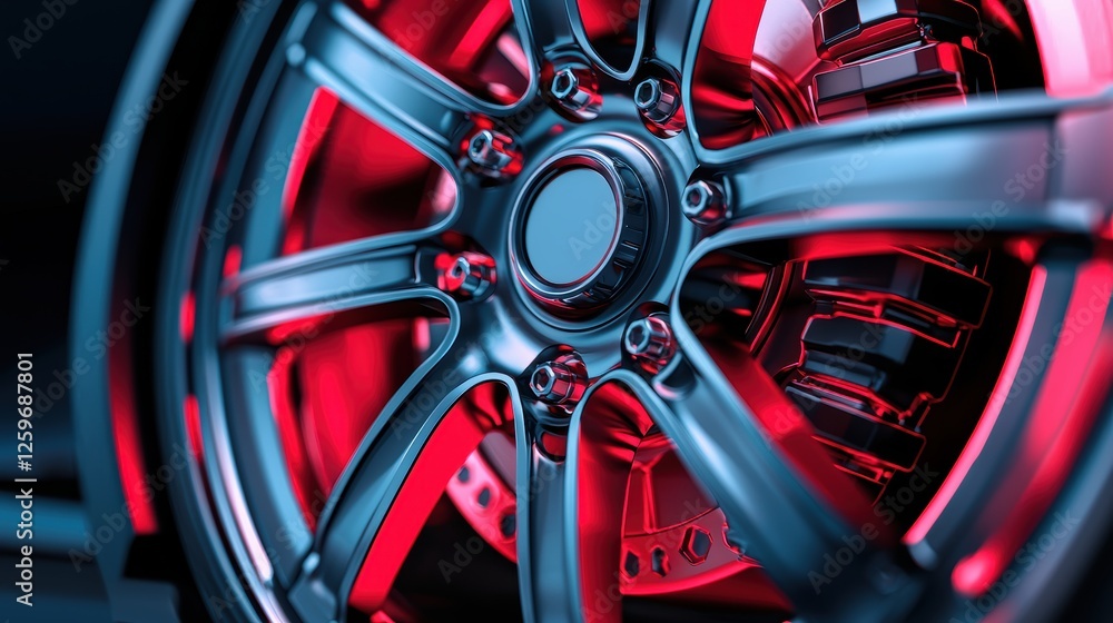 Innovation in car part recycling, futuristic metallic disc brakes with AR-style holograms showcasing circular economy and sustainable engineering Innovation in car part recycling, futuristic metallic disc brakes with AR-style holograms showcasing circular economy and sustainable engineering