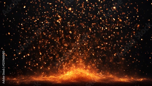 Wallpaper Mural Fire embers particles over a black background. Fire sparks background. Abstract dark glitter fire particles lights. Fire sparks background. Abstract dark glitter fire particles lights. Torontodigital.ca