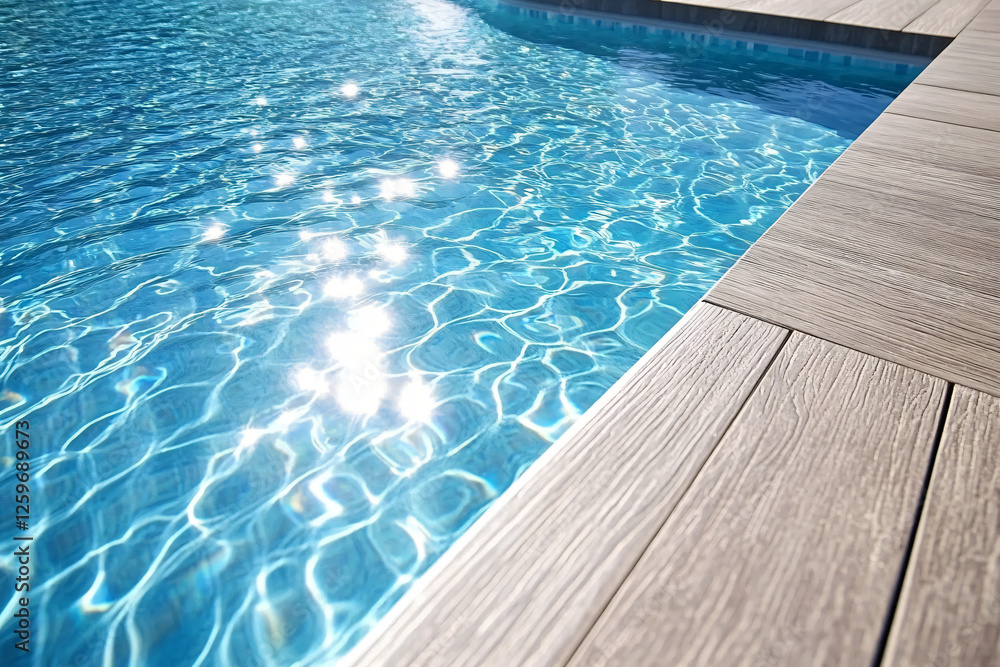 Fototapeta premium blue water by the swimming pool