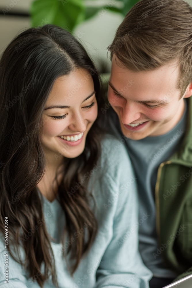 Happy couple enjoying quality time together at home, sharing laughter and love while relaxing in a cozy indoor setting with natural light. Happy couple enjoying quality time together at home, sharing laughter and love while relaxing in a cozy indoor setting with natural light.